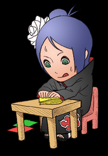 Chibi KOnan s papírky.jpg