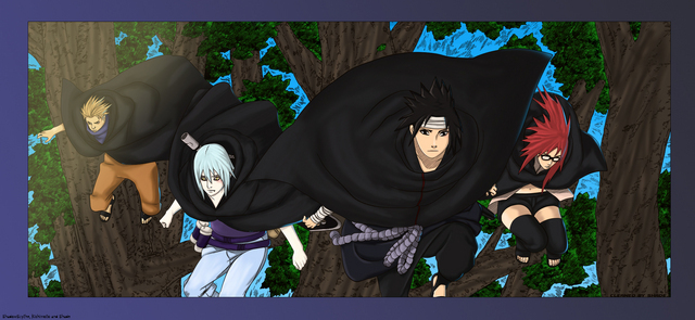 Juugo,Suigetsu,Sasuke and Karin.jpg